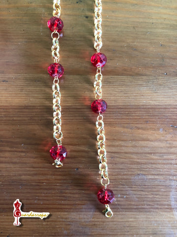 Red Passion Eyeglass & Mask Chain